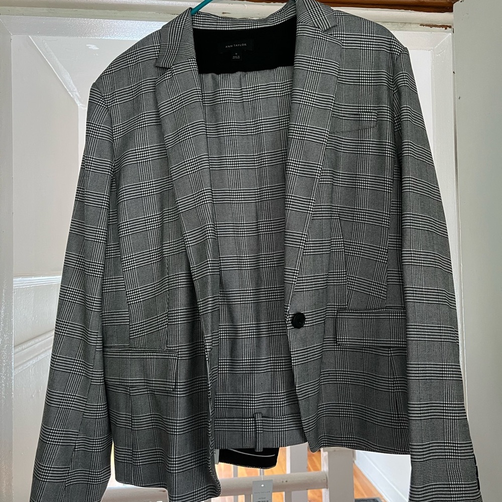 Ann Taylor Plaid Suit NWT